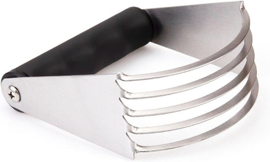 Stainless Steel Pastry Blender & Cutter Set – Dough Blender with Ergonomic Handle, Multi Use Kitchen Baking Tool for Nuts Pie Crust Pastry Dough, 4.61 x 3.94 x 1.77 Inches (1)