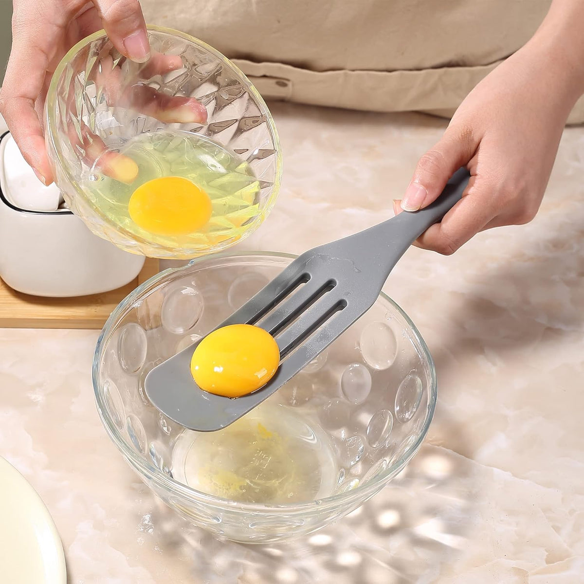 Silicone Spurtle Set, Silicone Spatula Set, Heat Resistant Cooking Utensil for Nonstick Cookware, Serving，Baking, Whisking, Smashing, Scooping, Spreading