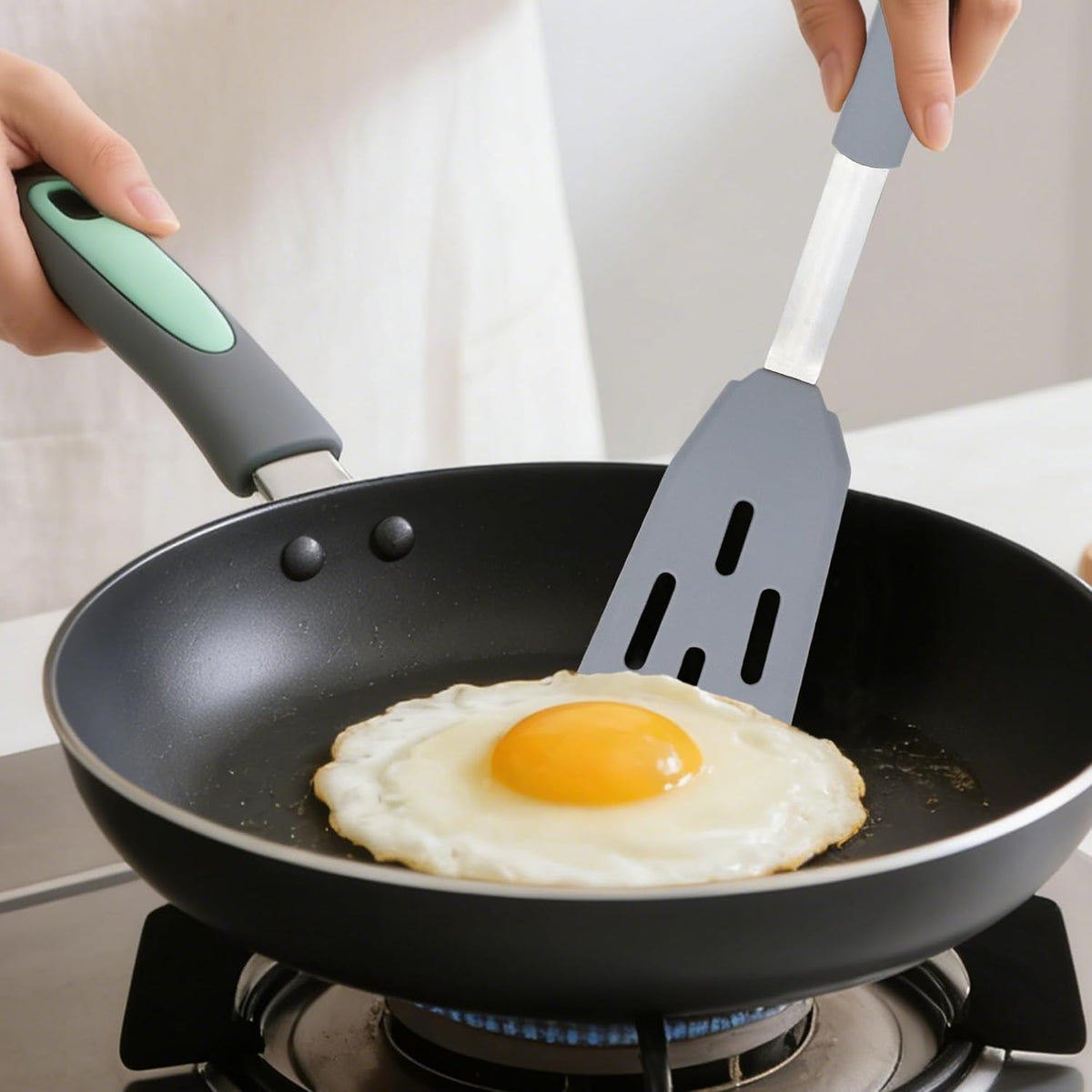 Silicone Spurtle Set, Silicone Spatula Set, Heat Resistant Cooking Utensil for Nonstick Cookware, Serving，Baking, Whisking, Smashing, Scooping, Spreading