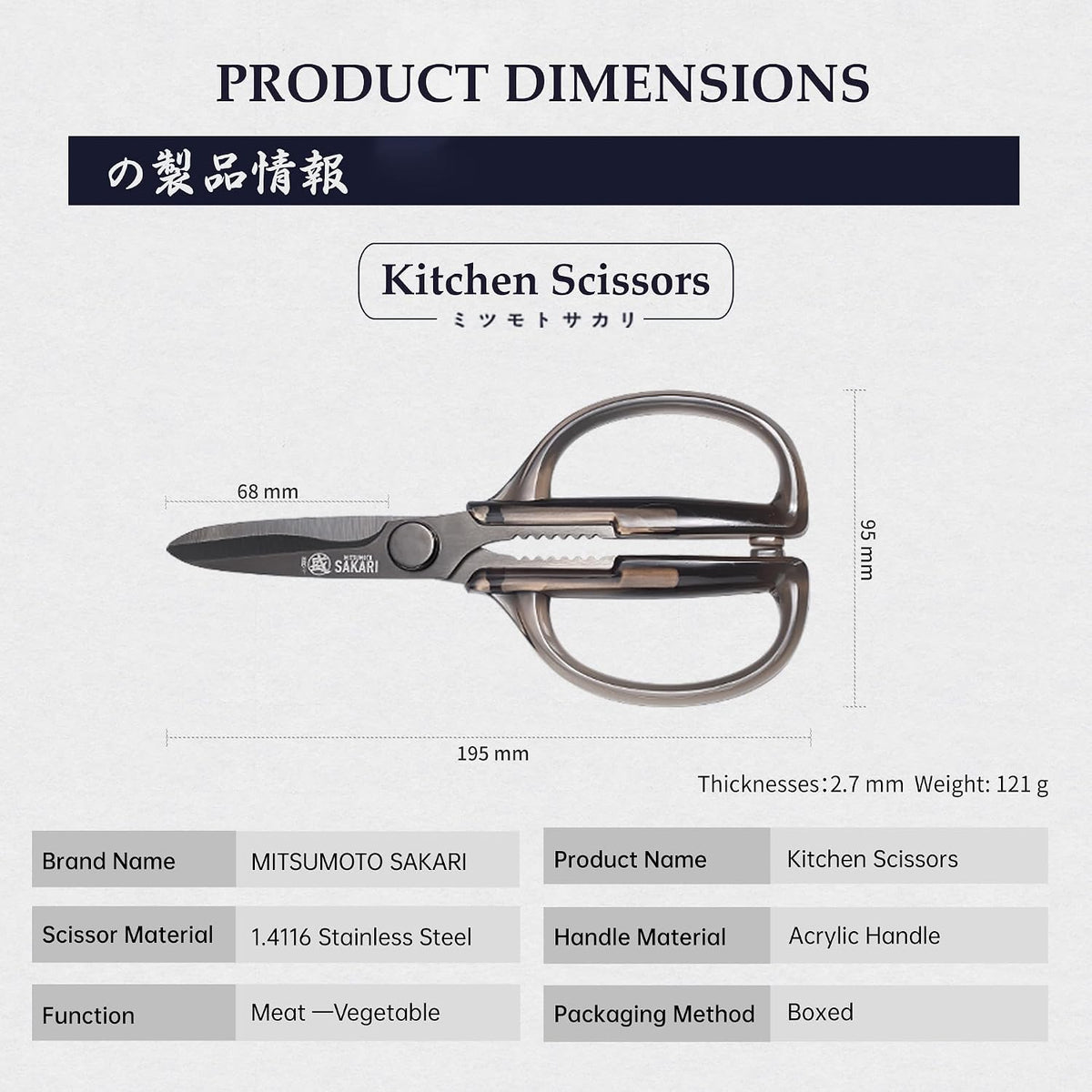 Detachable Poultry Shears, Kitchen Scissors