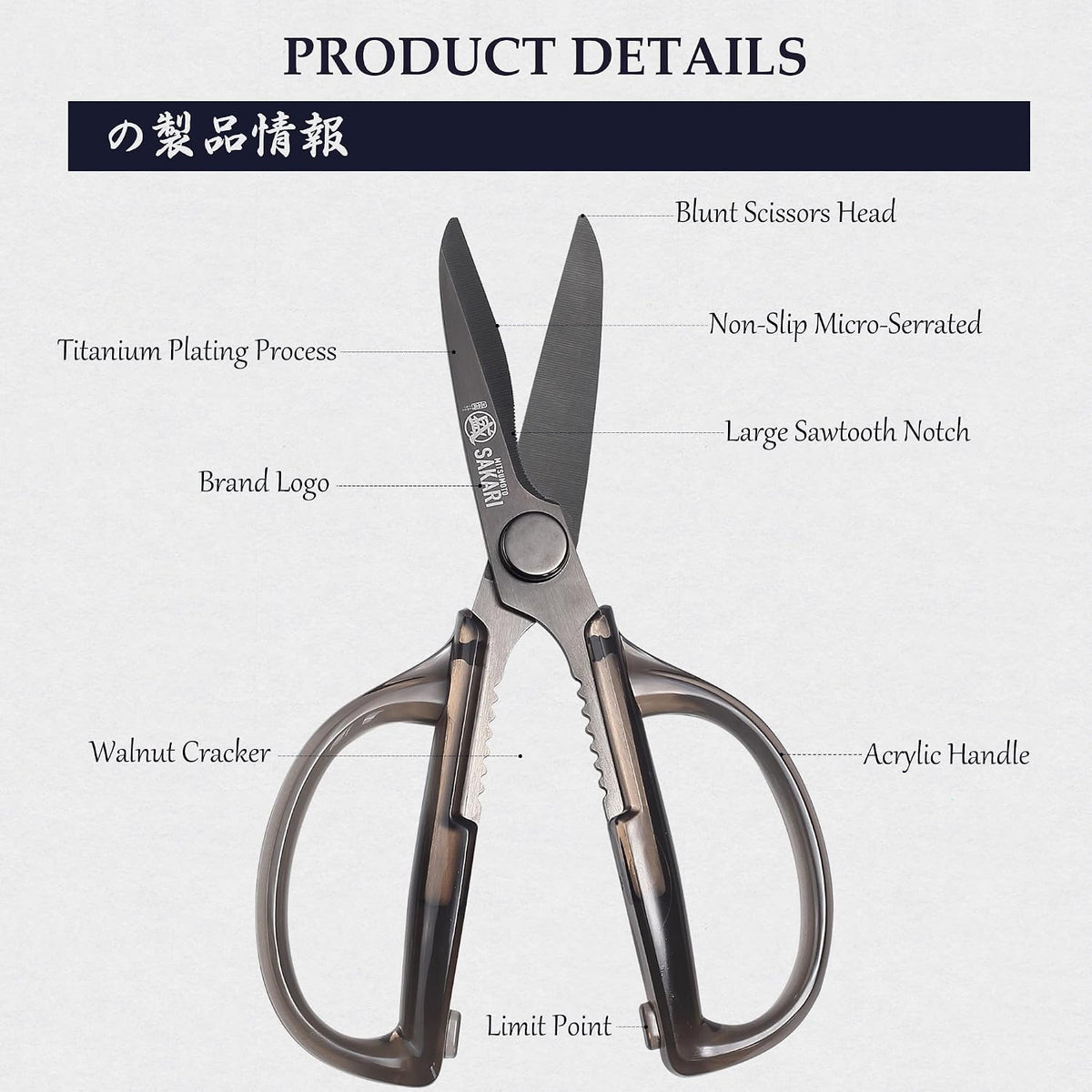 Detachable Poultry Shears, Kitchen Scissors