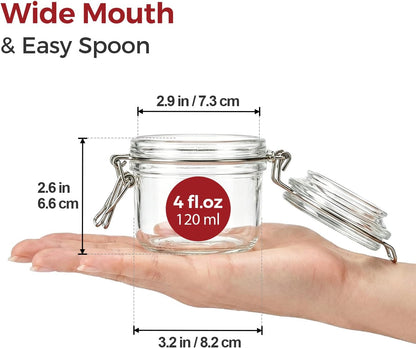 Glass Jars with Airtight Lids 0.6 Gallon 2 Pack Kitchen Canisters
