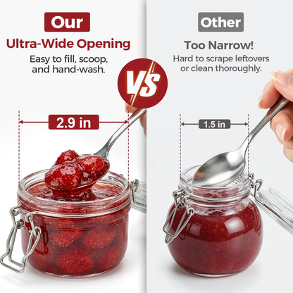 Glass Jars with Airtight Lids 0.6 Gallon 2 Pack Kitchen Canisters