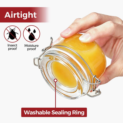Glass Jars with Airtight Lids 0.6 Gallon 2 Pack Kitchen Canisters