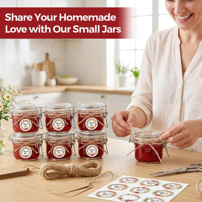Glass Jars with Airtight Lids 0.6 Gallon 2 Pack Kitchen Canisters