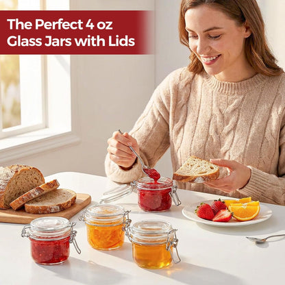 Glass Jars with Airtight Lids 0.6 Gallon 2 Pack Kitchen Canisters