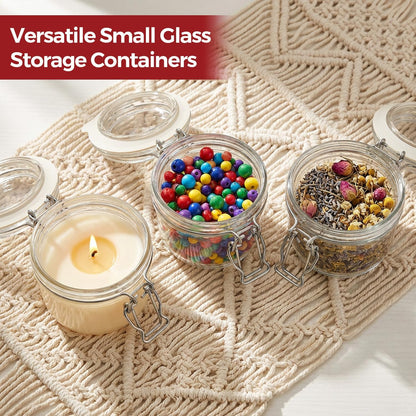 Glass Jars with Airtight Lids 0.6 Gallon 2 Pack Kitchen Canisters