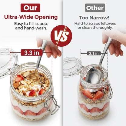 Glass Jars with Airtight Lids 0.6 Gallon 2 Pack Kitchen Canisters