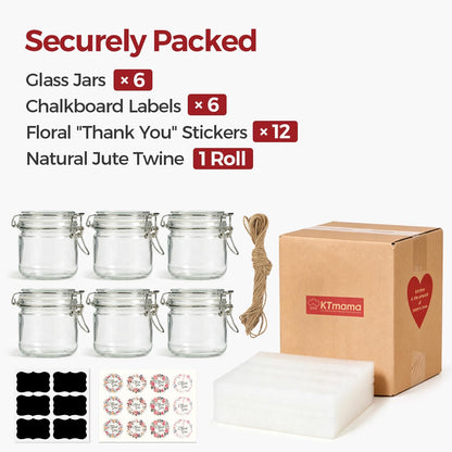 Glass Jars with Airtight Lids 0.6 Gallon 2 Pack Kitchen Canisters