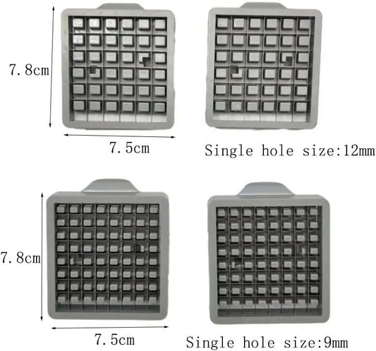 2pcs French Fry Cutter, 36 and 64 Holes Stainless Steel Potato Cutter Press, Potato Cutter for Fries, Fry Cutter Smooth Cut Carrots Onions
