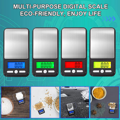 Digital Pocket Scale AC Series 1200g x 0.1g | High Precision 0.1g Accuracy Mini Gram Scale for Kitchen, Lab, Jewelry, Coin Scale, Small Digital Gram Scale Portable Travel Scale