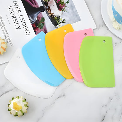 7PCS Dough Scraper, Plastic Bench Bowl Scraper for Baking, Cake, Bread