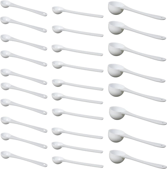 60-Pack Plastic Teaspoon Measuring Spoons, 1/2/5ml, for Baking & Coffee | Accurate Measurements for Baking & Coffee. Food-Grade Plastic, Easy to Clean. Stackable for Compact Storage.