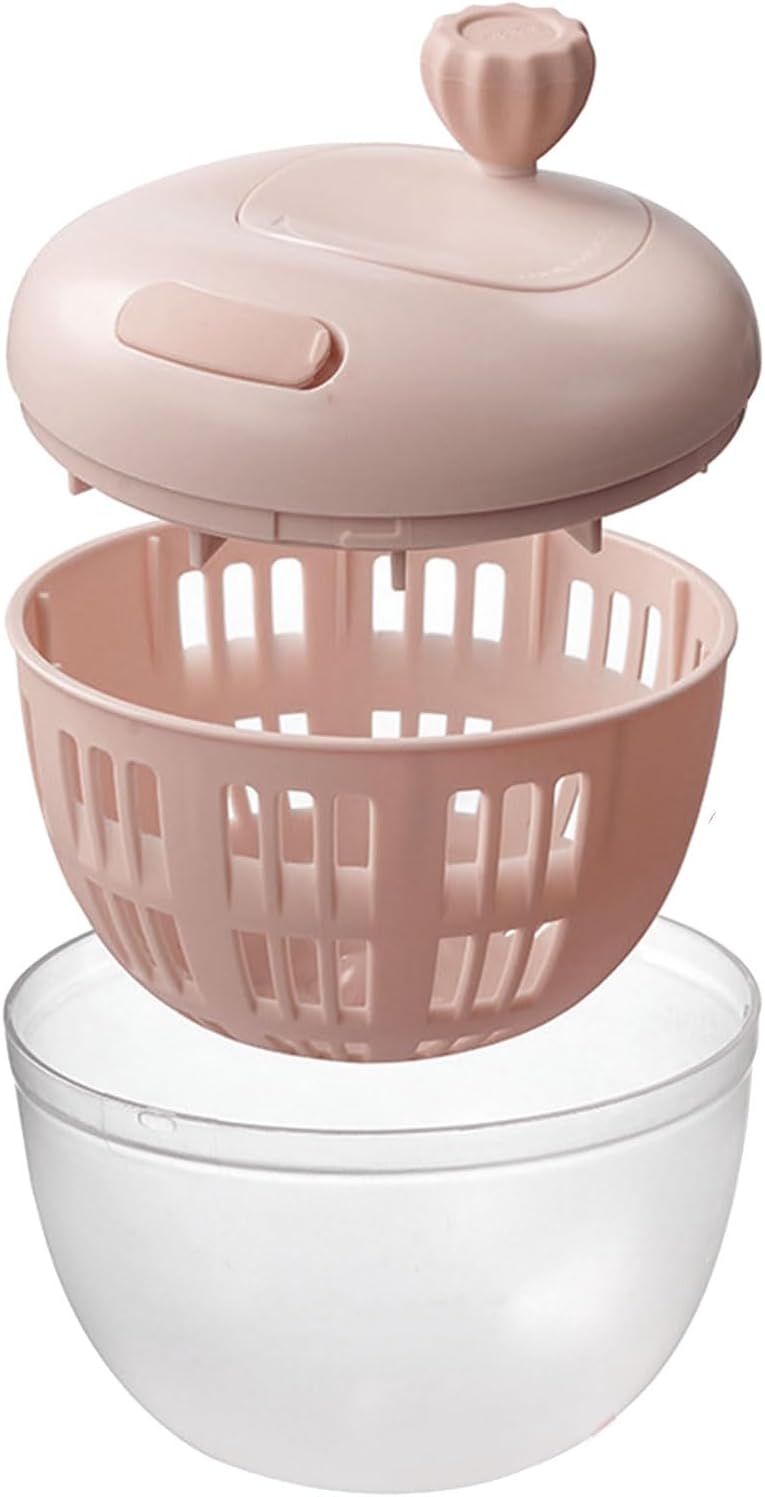 Salad Spinner, Fruit Washer and Lettuce Spinner, Vegetable & Fruit Salad Washing Bowl with Strainer, for Salad Greens, Lettuce, Fruits, Vegetables