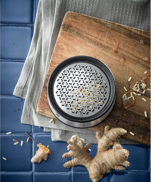 644646030 Kitchen Classics Ginger Grater with Storage Container Cromargan Stainless Steel Plastic, Black