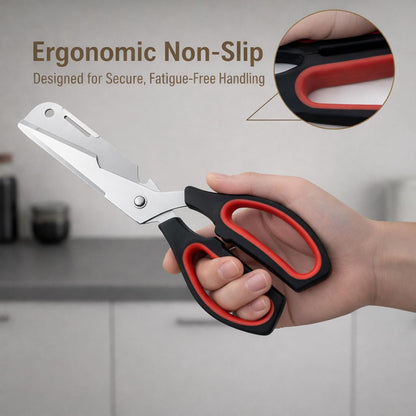 Kitchen Shears Heavy Duty, Detachable Stainless Steel Kitchen Scissors with Non-Slip Grip & Bottle Opener, All Purpose Poultry Shears for Chicken, Meat, Bone, Fish, BBQ & Herbs
