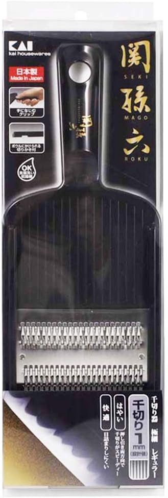 Japanese Julienne Slicer, Mandoline Slicer,Stainless Streel, Fine Regular, 0.08 Inches Thickness, Dual-action Blade, Made in Japan