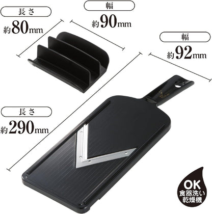 Japanese Julienne Slicer, Mandoline Slicer,Stainless Streel, Fine Regular, 0.08 Inches Thickness, Dual-action Blade, Made in Japan