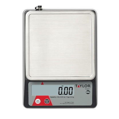 Compact Digital Portion Control Scale, Food Scale for Precise Weight Measuring and Portion Control, Tare and Hold Function, NSF, 32OZ, Stainless Steel Platform