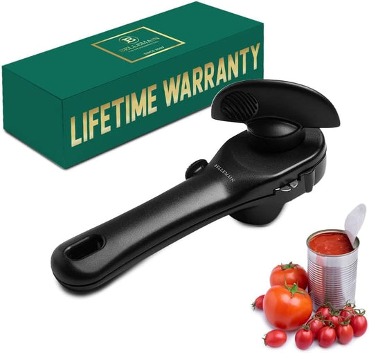 Ergonomic Can Opener, Easy Safe-Cut for Seniors & Restaurants