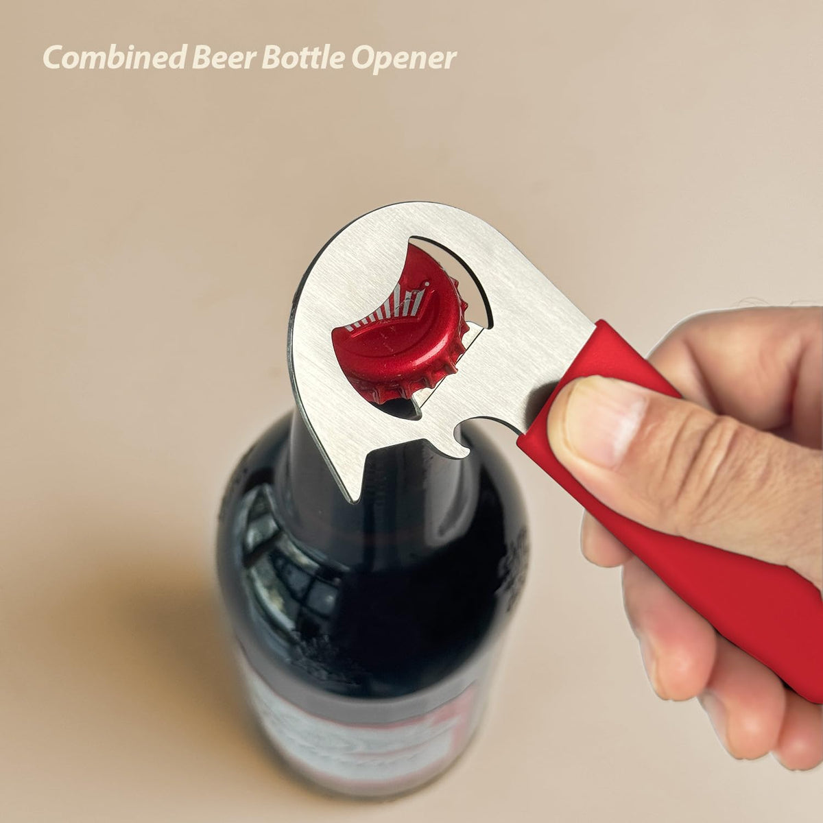 Magnetic 2-IN-1 Ring-Pull Can Opener, Beer Bottle Opener, Manual Can Opener Easy for Seniors, Pet Food, Cat Cans, Beer, Gadgets for People with Arthritis, kitchen gadgets, 2-Pack