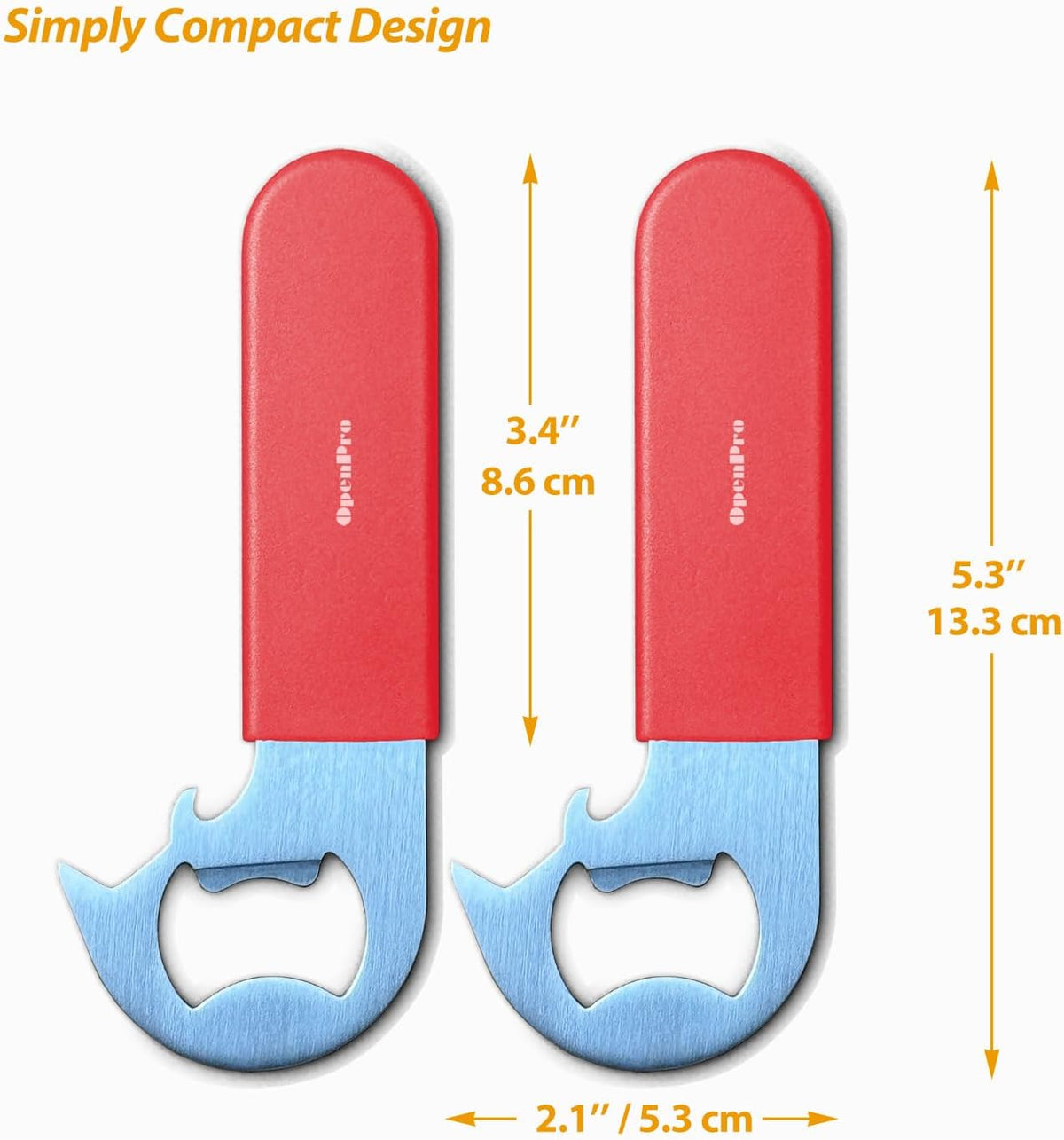 Magnetic 2-IN-1 Ring-Pull Can Opener, Beer Bottle Opener, Manual Can Opener Easy for Seniors, Pet Food, Cat Cans, Beer, Gadgets for People with Arthritis, kitchen gadgets, 2-Pack
