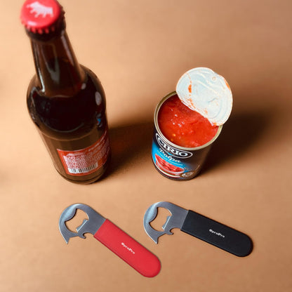 Magnetic 2-IN-1 Ring-Pull Can Opener, Beer Bottle Opener, Manual Can Opener Easy for Seniors, Pet Food, Cat Cans, Beer, Gadgets for People with Arthritis, kitchen gadgets, 2-Pack