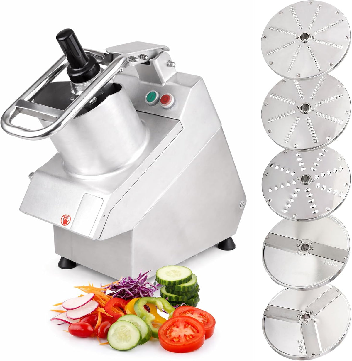 TK Commercial Vegetable Chopper 550W - 5 Discs for Food Processing - NSF