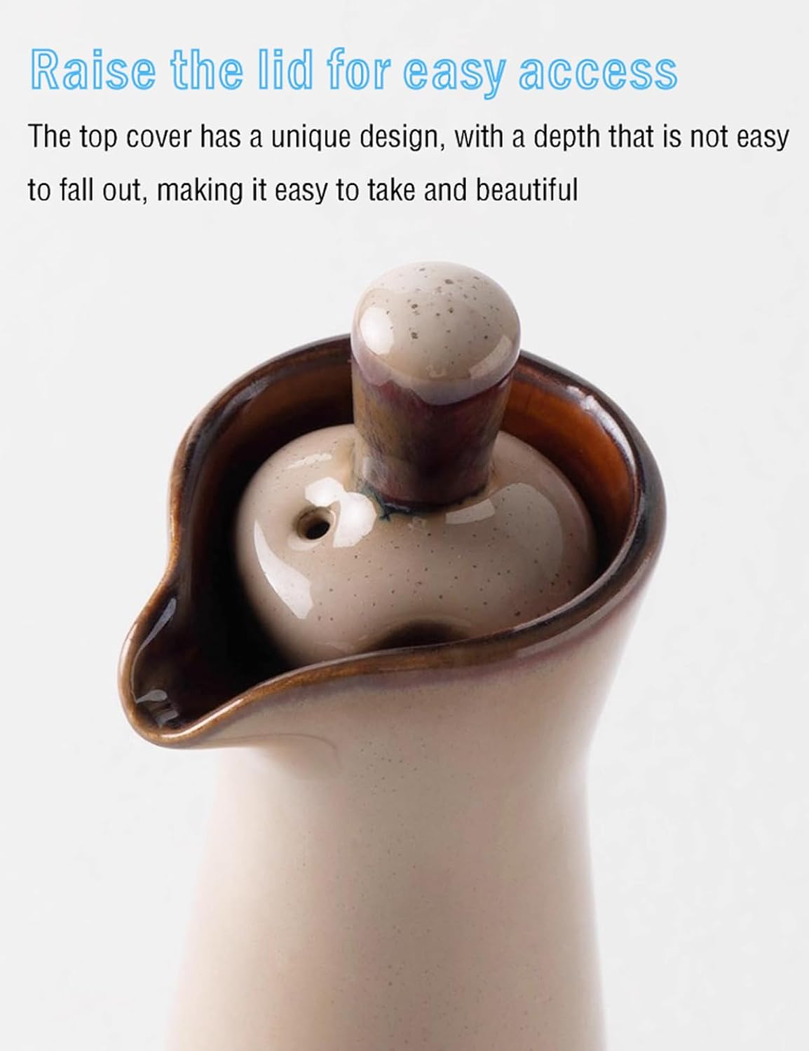 Ceramic Olive Oil Dispenser Bottle,Japanese Shoyu Soy Sauce Dispenser 4 Oz Oil Bottles for Kitchen,Vinegar Container Jar Suitable for Storage Coffee Syrups