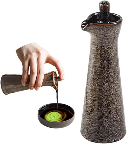 Ceramic Olive Oil Dispenser Bottle,Japanese Shoyu Soy Sauce Dispenser 4 Oz Oil Bottles for Kitchen,Vinegar Container Jar Suitable for Storage Coffee Syrups