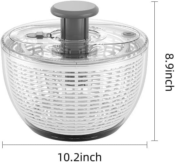 Salad Spinner | Lettuce Spinner | Fruit Washer | Fruit Washing Bowl with Strainer | Vegetable Cleaner | Salad Cleaner | Lettuce Washer | 6 Quart Capacity