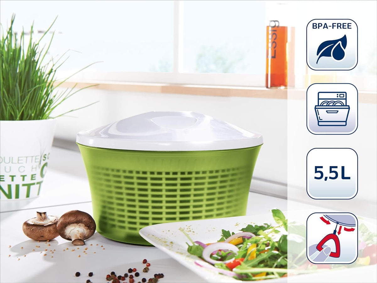 Comfortline Signature Salad Spinner – Ergonomic Left/Right-Handed Spin