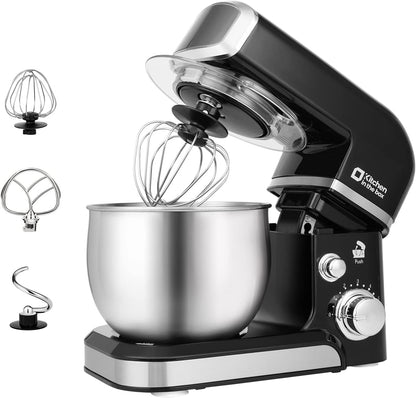Stand Mixer,3.2Qt Small Electric Food Mixer,6 Speeds Portable Lightweight Kitchen Mixer for Daily Use with Egg Whisk,Dough Hook,Flat Beater (Pink)