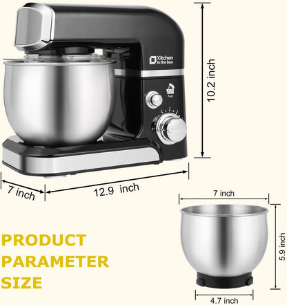 Stand Mixer,3.2Qt Small Electric Food Mixer,6 Speeds Portable Lightweight Kitchen Mixer for Daily Use with Egg Whisk,Dough Hook,Flat Beater (Pink)