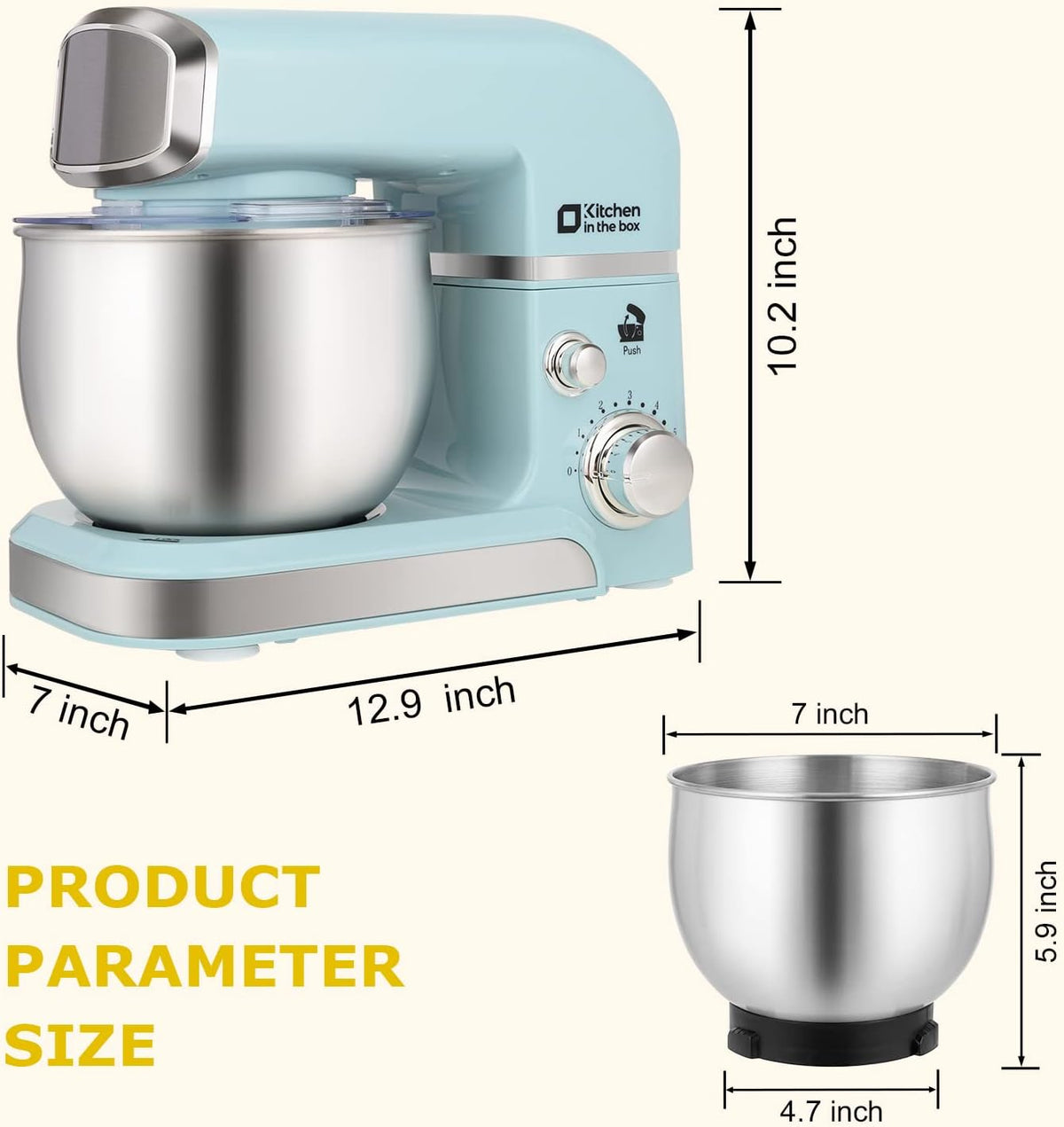 Stand Mixer,3.2Qt Small Electric Food Mixer,6 Speeds Portable Lightweight Kitchen Mixer for Daily Use with Egg Whisk,Dough Hook,Flat Beater (Pink)