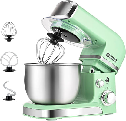 Stand Mixer,3.2Qt Small Electric Food Mixer,6 Speeds Portable Lightweight Kitchen Mixer for Daily Use with Egg Whisk,Dough Hook,Flat Beater (Pink)