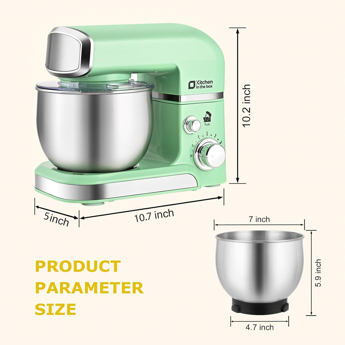 Stand Mixer,3.2Qt Small Electric Food Mixer,6 Speeds Portable Lightweight Kitchen Mixer for Daily Use with Egg Whisk,Dough Hook,Flat Beater (Pink)