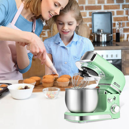 Stand Mixer,3.2Qt Small Electric Food Mixer,6 Speeds Portable Lightweight Kitchen Mixer for Daily Use with Egg Whisk,Dough Hook,Flat Beater (Pink)