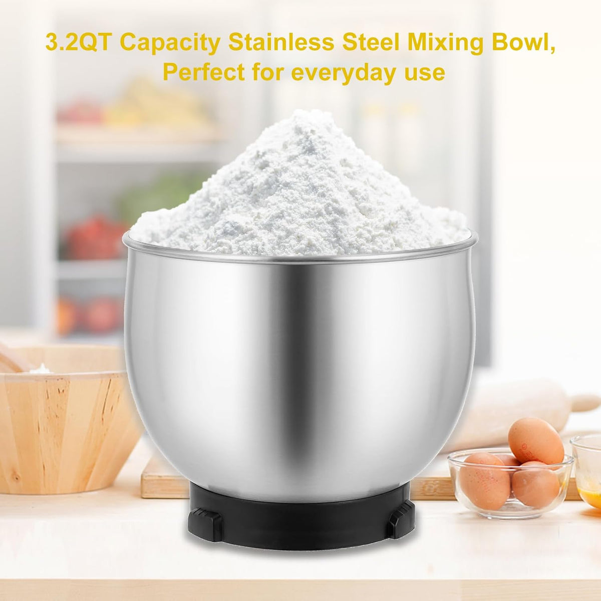 Stand Mixer,3.2Qt Small Electric Food Mixer,6 Speeds Portable Lightweight Kitchen Mixer for Daily Use with Egg Whisk,Dough Hook,Flat Beater (Pink)