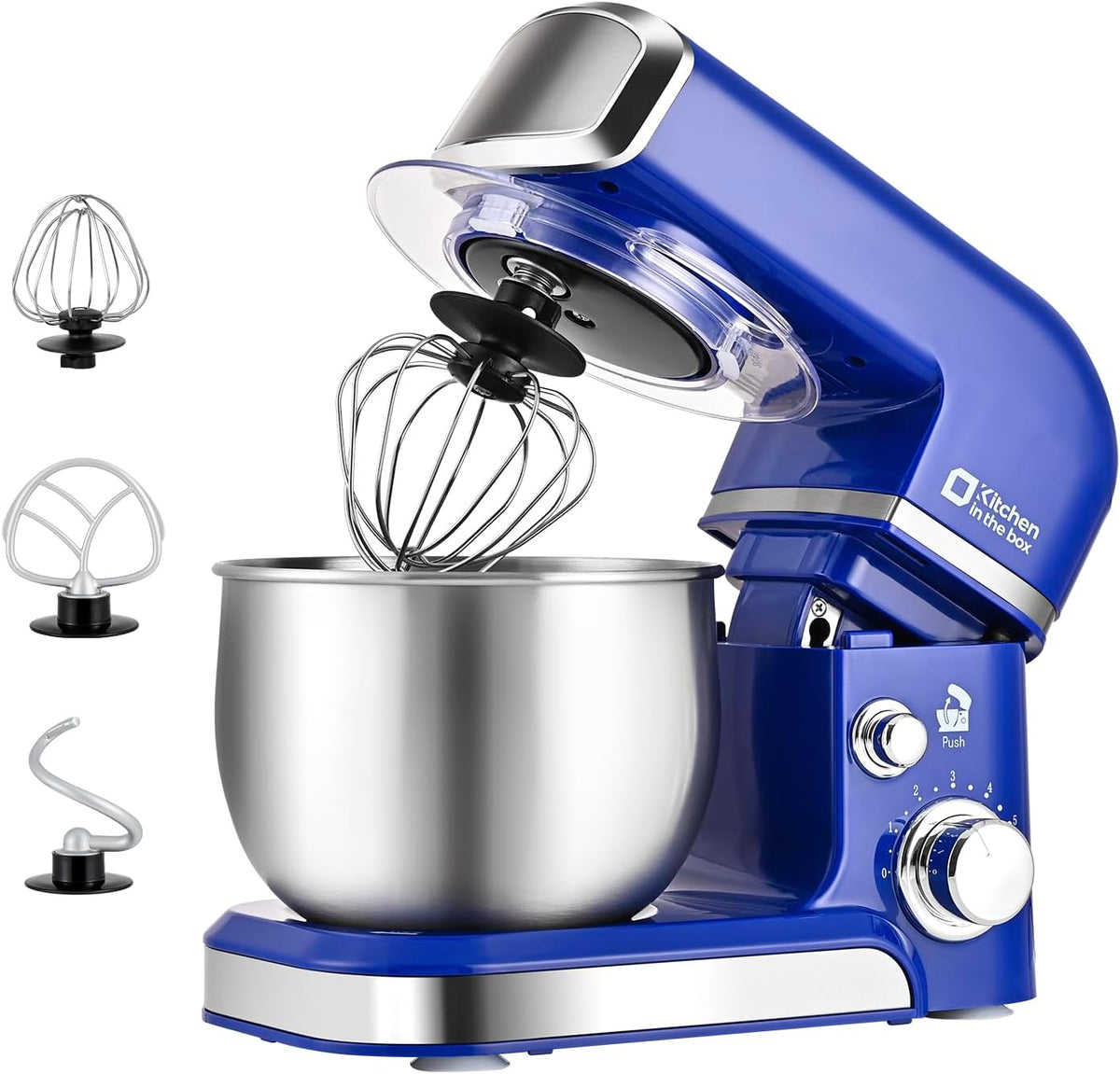 Stand Mixer,3.2Qt Small Electric Food Mixer,6 Speeds Portable Lightweight Kitchen Mixer for Daily Use with Egg Whisk,Dough Hook,Flat Beater (Pink)