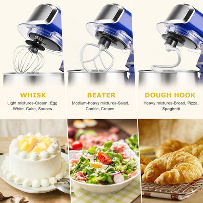Stand Mixer,3.2Qt Small Electric Food Mixer,6 Speeds Portable Lightweight Kitchen Mixer for Daily Use with Egg Whisk,Dough Hook,Flat Beater (Pink)