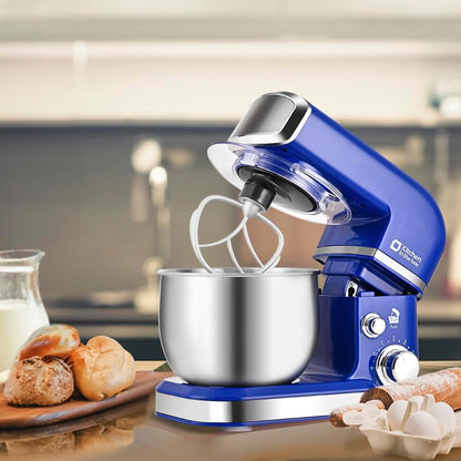 Stand Mixer,3.2Qt Small Electric Food Mixer,6 Speeds Portable Lightweight Kitchen Mixer for Daily Use with Egg Whisk,Dough Hook,Flat Beater (Pink)