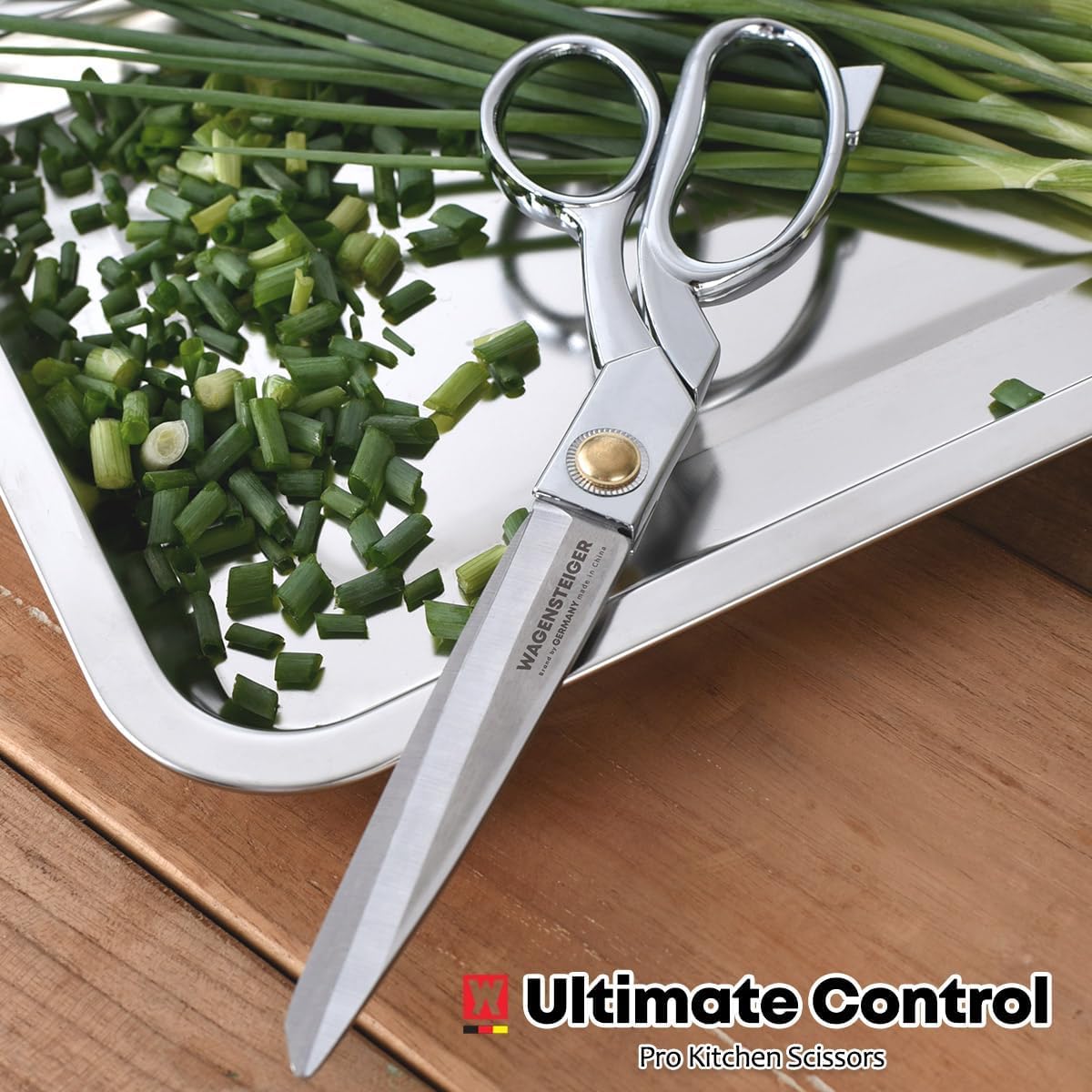 Stainless Steel Kitchen Scissors, Multi-Purpose Shears for Meat, Vegetables, Poultry & Seafood, Razor-Sharp Blades, Ergonomic Grip, Herb Stripper, Dishwasher Safe (Food Scissors 1601)