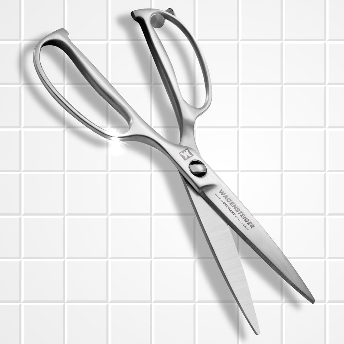 Stainless Steel Kitchen Scissors, Multi-Purpose Shears for Meat, Vegetables, Poultry & Seafood, Razor-Sharp Blades, Ergonomic Grip, Herb Stripper, Dishwasher Safe (Food Scissors 1601)