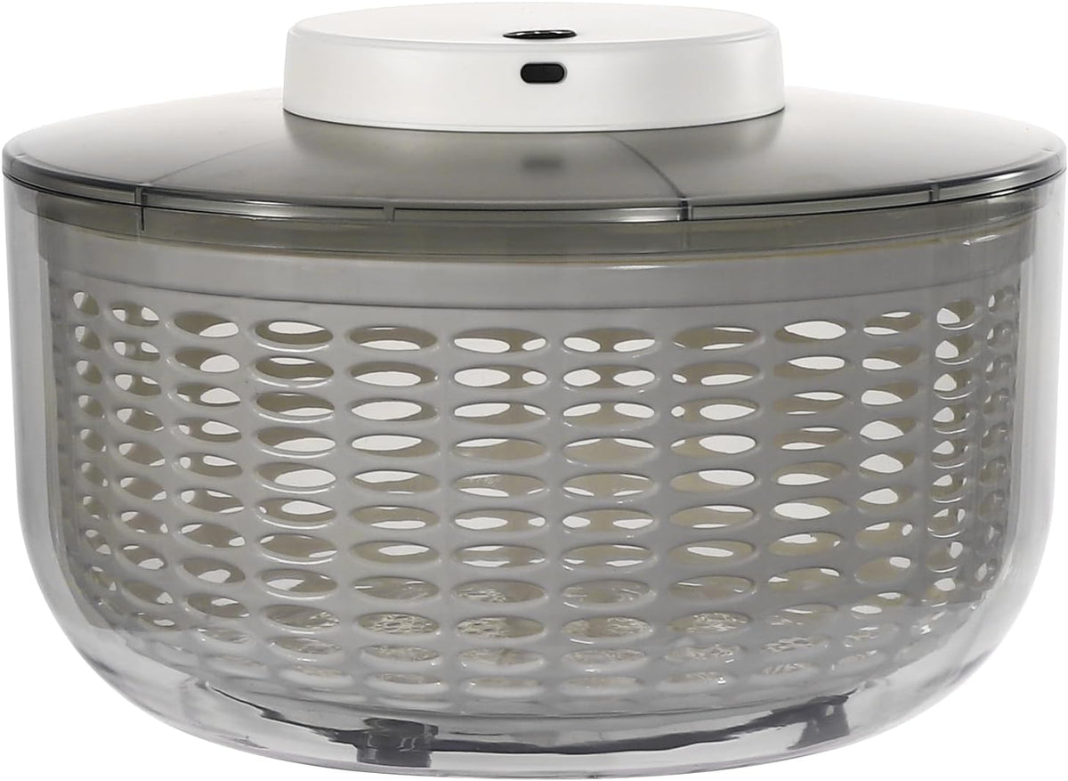 Electric Salad Spinner Lettuce Dryer, 6L Large Capacity Lettuce Spinner Multifunctional Fruit Washer, One-handed Easy Press Vegetable Dryer Salad Mixer for Greens, Herb, Berry, Fruits,Vegetable Washer