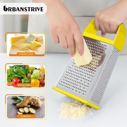Cheese Grater With Container Box Grater Stainless Steel Graters for Kitchen Cheese Shredder Parmesan Shredder Kitchen Gadgets Kitchen Tools Kitchen Gifts for Chef Dishwasher Safe Zester