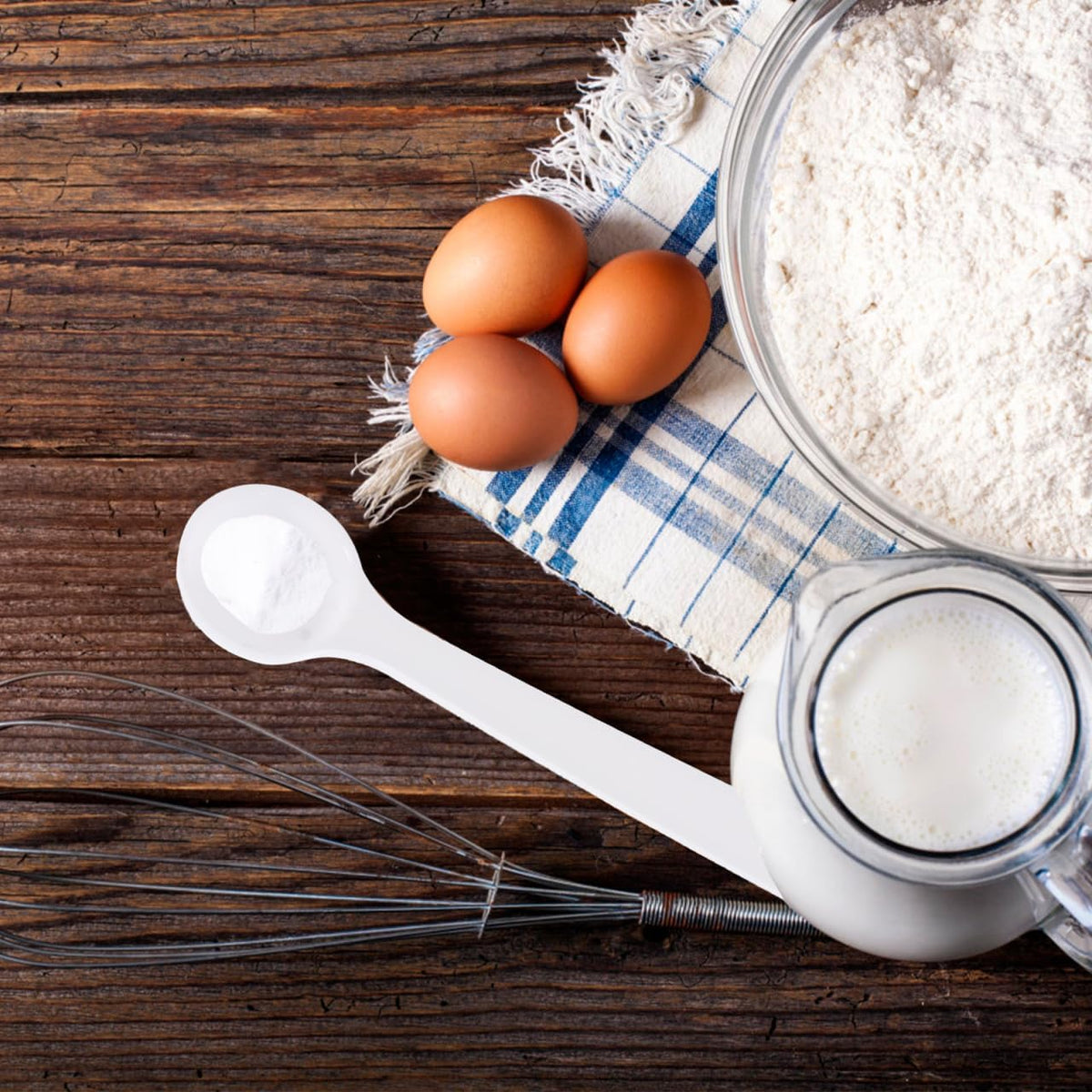 1 g Micro Measuring Spoons, White Plastic Powder Scoops