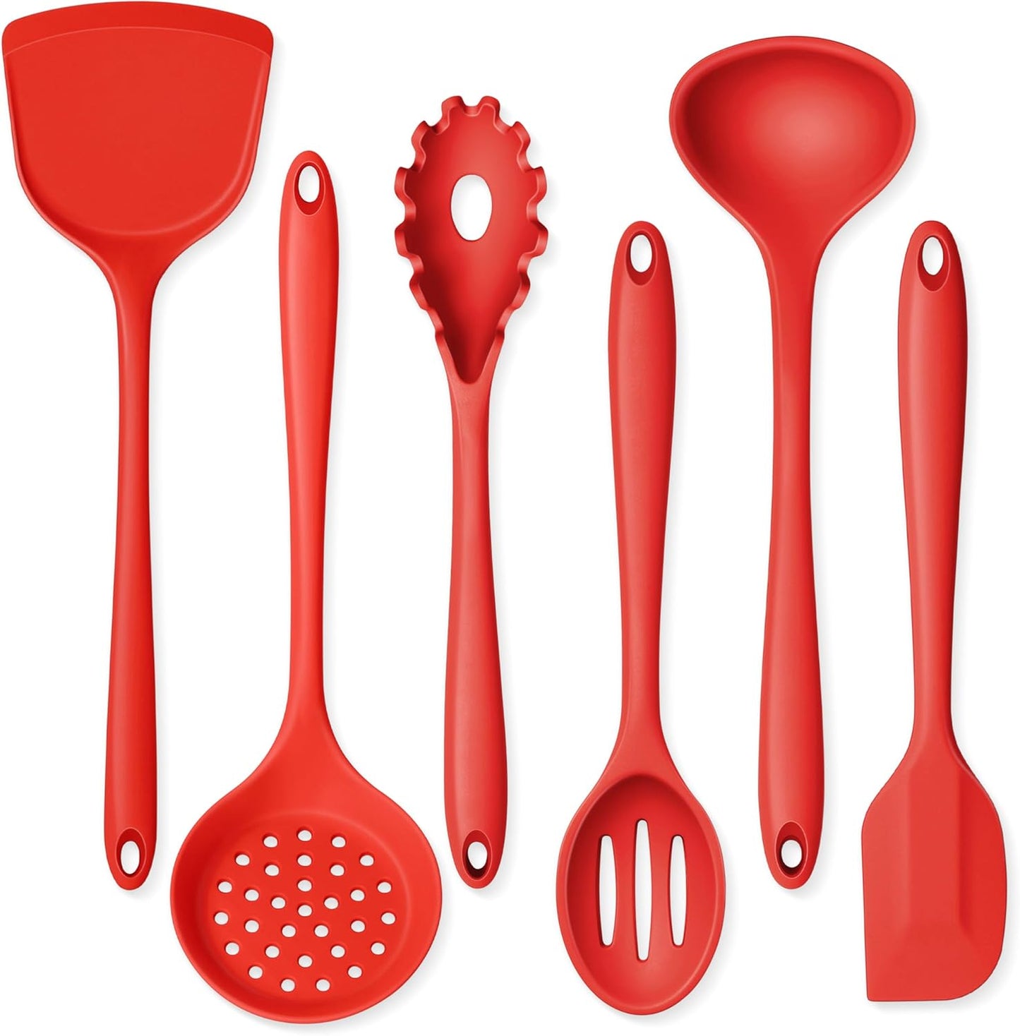 Silicone Cooking Utensils Set, 10 Pieces Black Kitchen Utensils for Nonstick Cookware, Non Toxic & Dishwasher Safe
