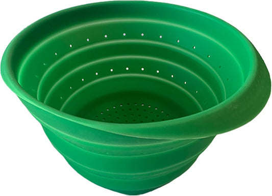 4-Quart Silicone Collapsible Colander - Green