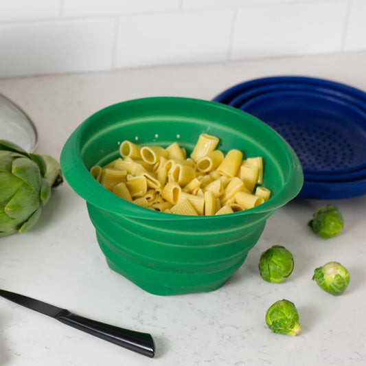 4-Quart Silicone Collapsible Colander - Green